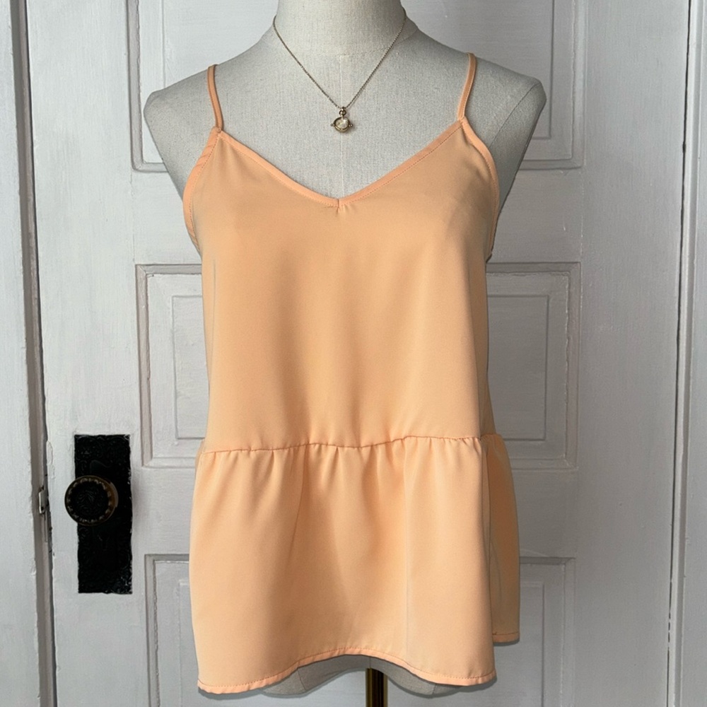 OLIVE & OAK TIE BACK PEPLUM TANK